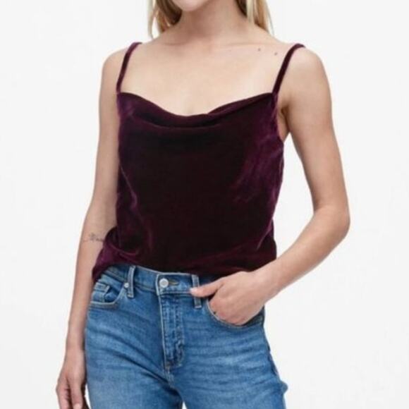 GAP Velvet Cowl-Neck Camisole Size Large NWT - Picture 2 of 5